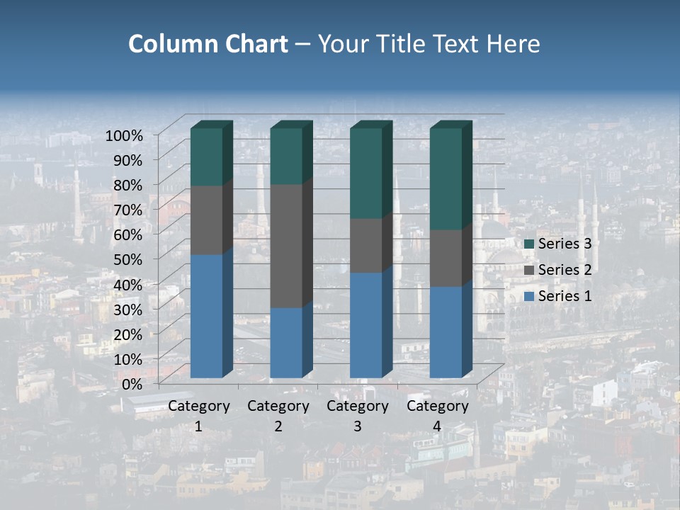 A View Of A City From A High Point Of View PowerPoint Template