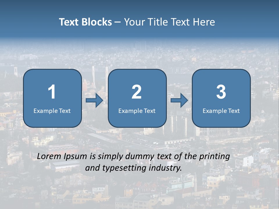 A View Of A City From A High Point Of View PowerPoint Template