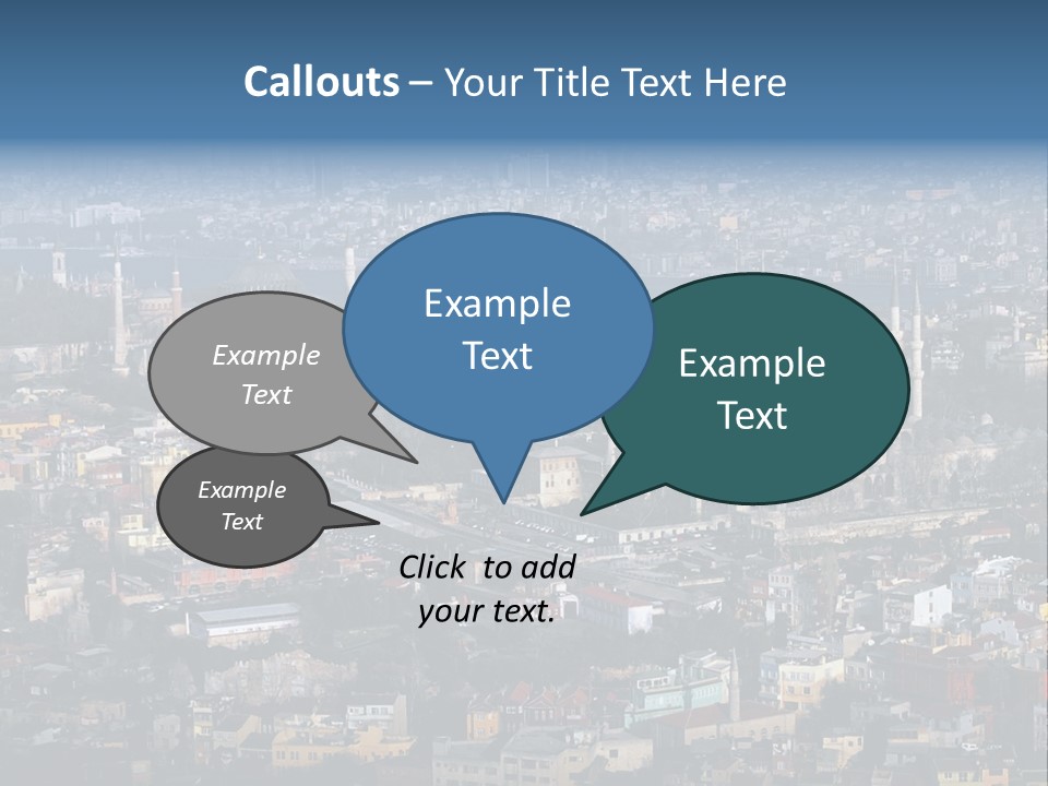 A View Of A City From A High Point Of View PowerPoint Template