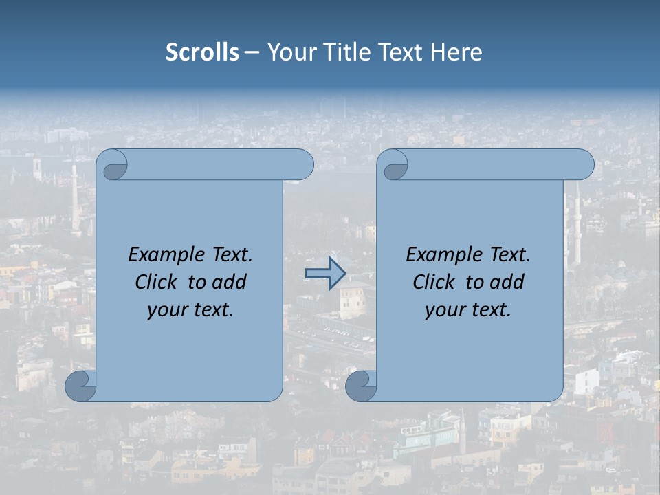 A View Of A City From A High Point Of View PowerPoint Template