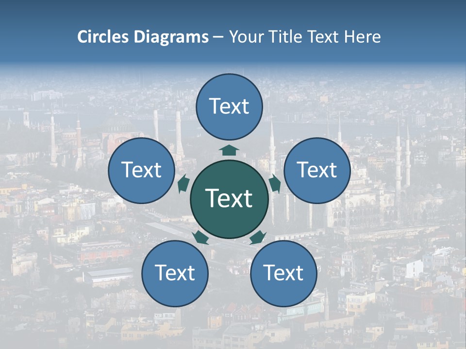 A View Of A City From A High Point Of View PowerPoint Template