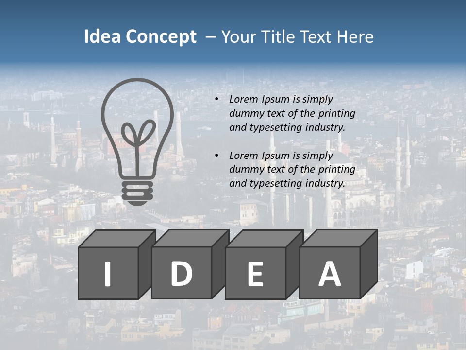 A View Of A City From A High Point Of View PowerPoint Template