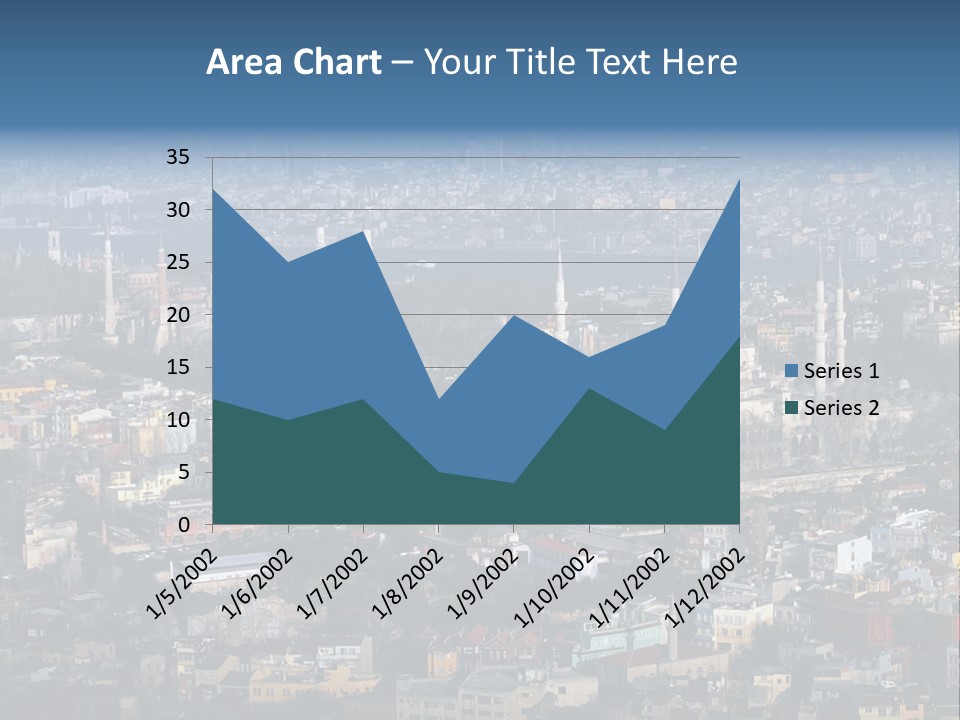 A View Of A City From A High Point Of View PowerPoint Template