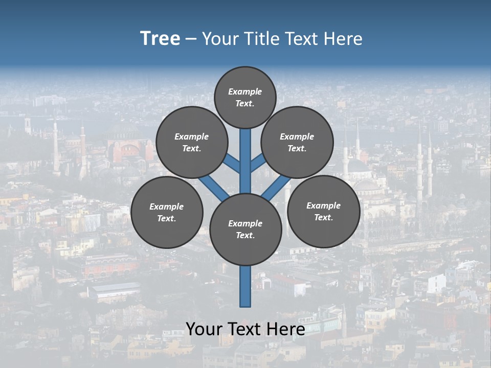 A View Of A City From A High Point Of View PowerPoint Template