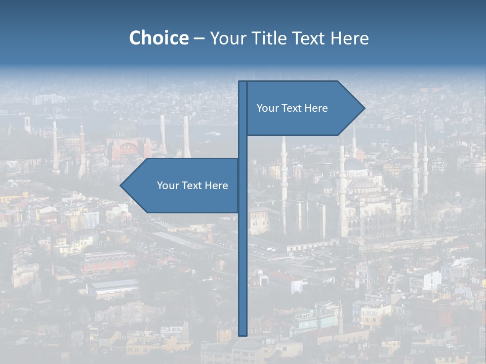 A View Of A City From A High Point Of View PowerPoint Template