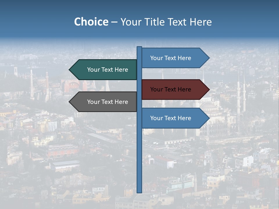 A View Of A City From A High Point Of View PowerPoint Template