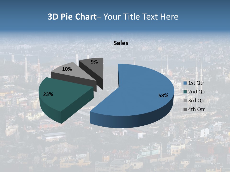 A View Of A City From A High Point Of View PowerPoint Template