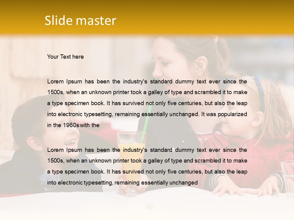 Three Autumn Mom PowerPoint Template