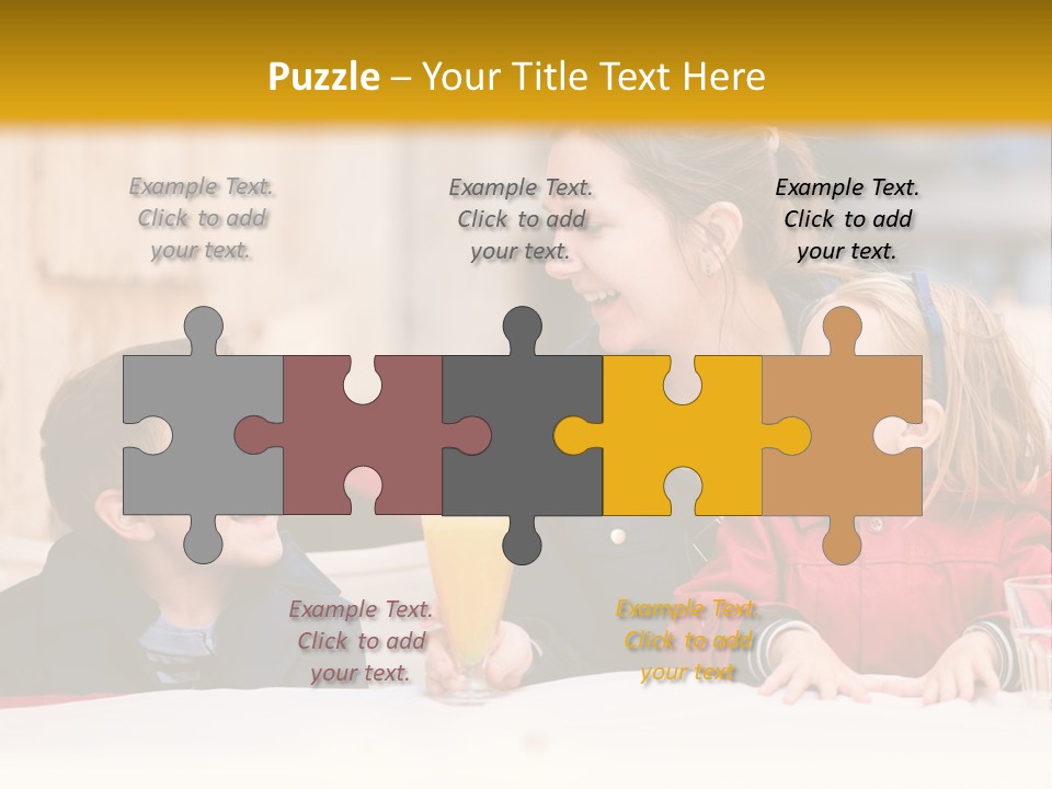 Three Autumn Mom PowerPoint Template