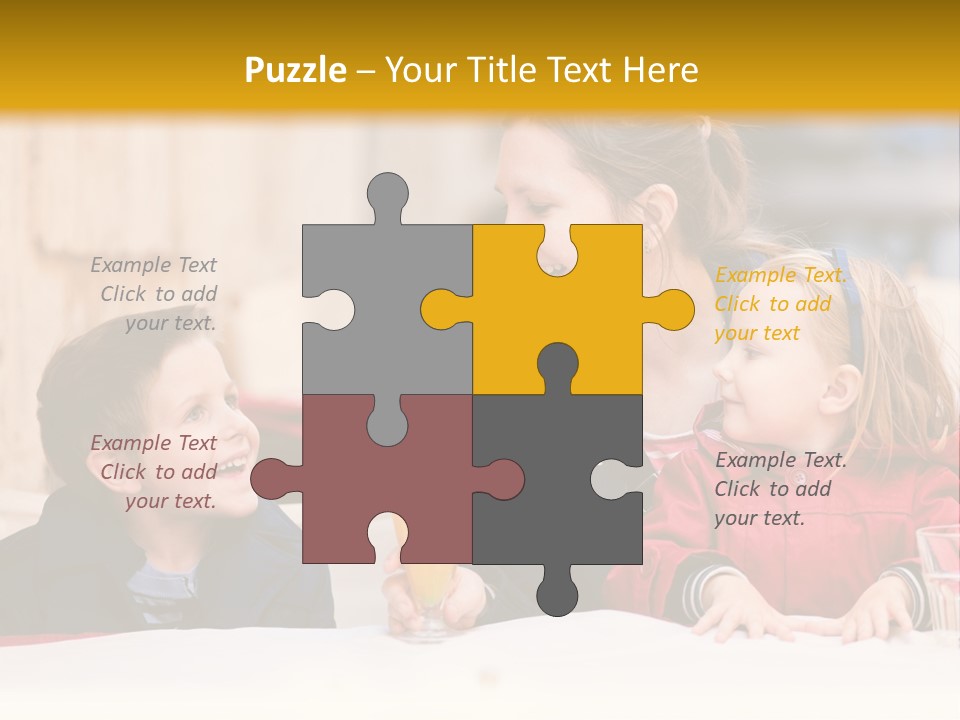 Three Autumn Mom PowerPoint Template