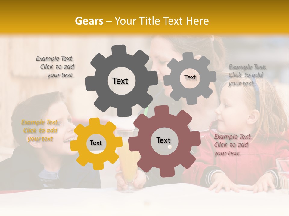 Three Autumn Mom PowerPoint Template