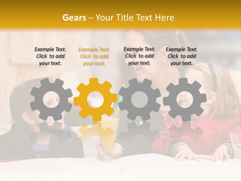 Three Autumn Mom PowerPoint Template