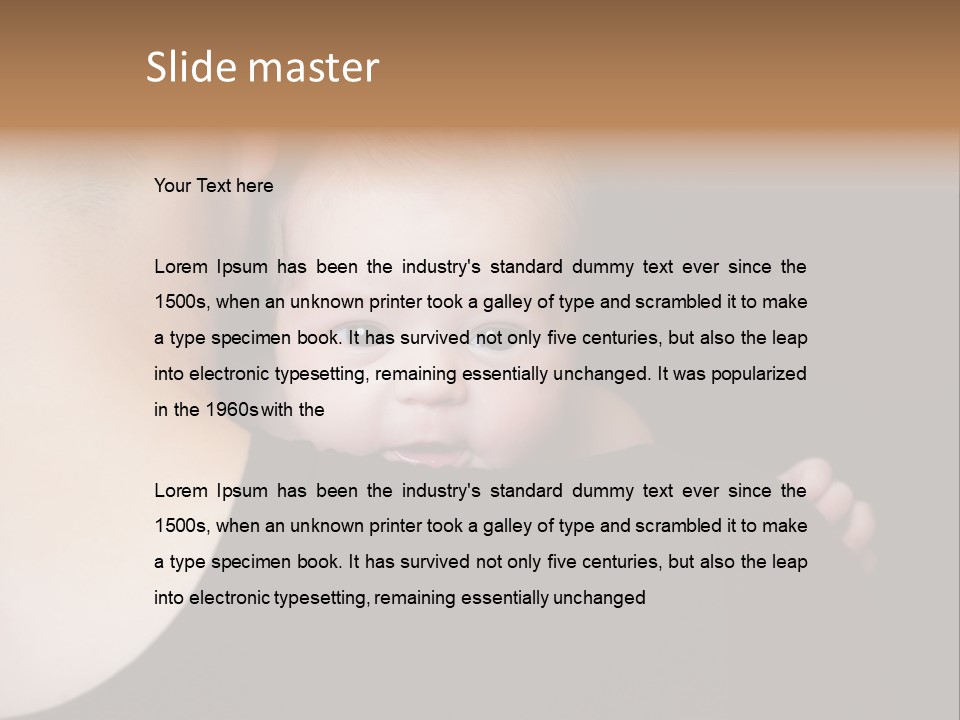 A Man Holding A Baby In His Arms PowerPoint Template