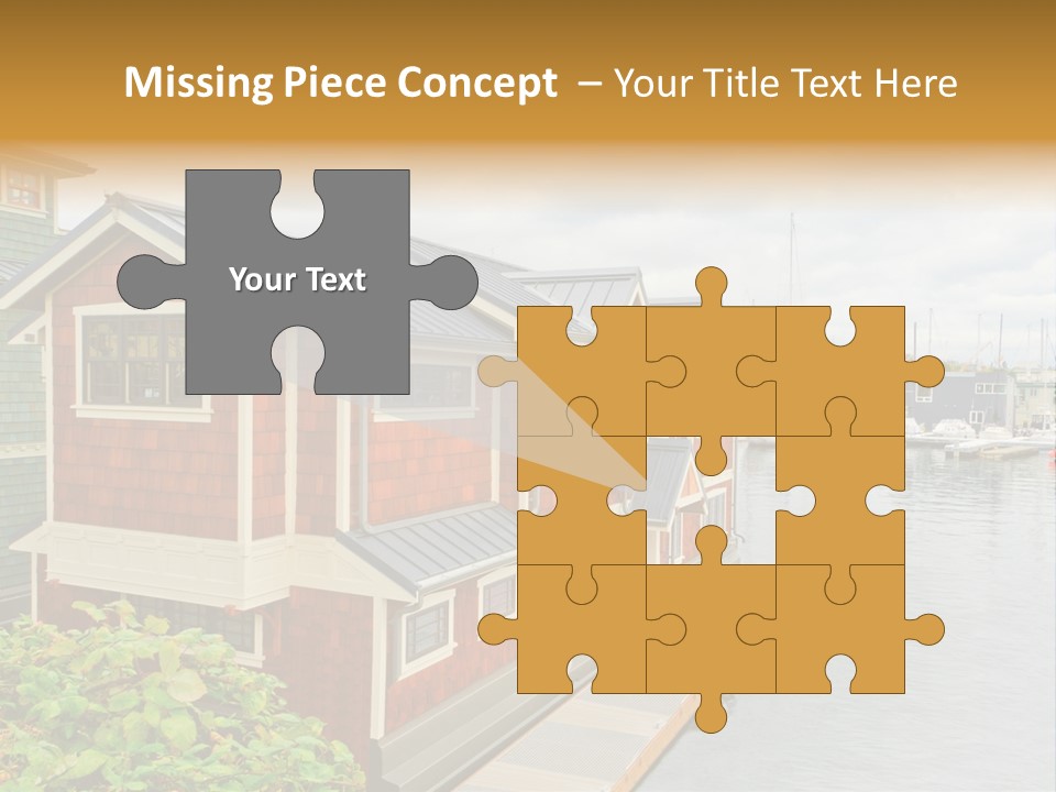 A Row Of Houses Sitting Next To A Body Of Water PowerPoint Template