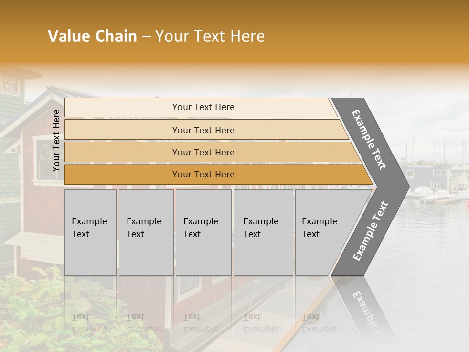 A Row Of Houses Sitting Next To A Body Of Water PowerPoint Template