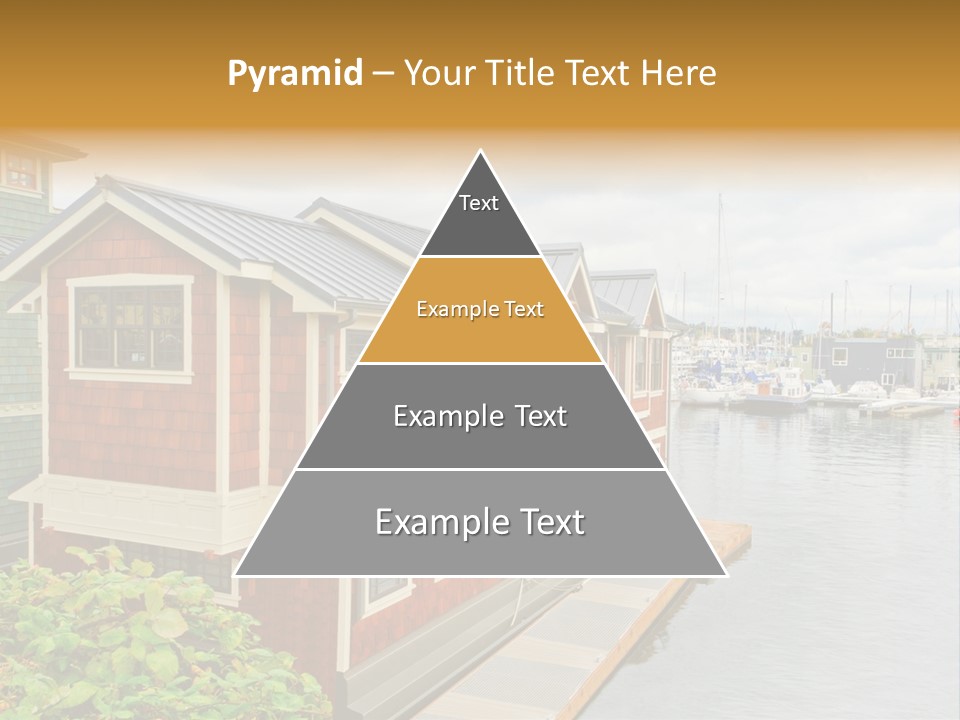 A Row Of Houses Sitting Next To A Body Of Water PowerPoint Template