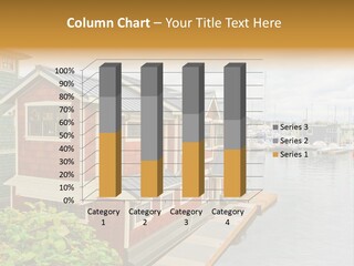 A Row Of Houses Sitting Next To A Body Of Water PowerPoint Template