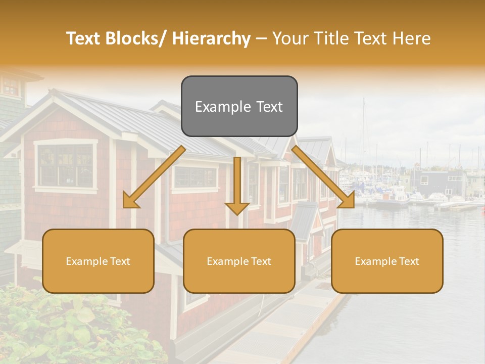 A Row Of Houses Sitting Next To A Body Of Water PowerPoint Template