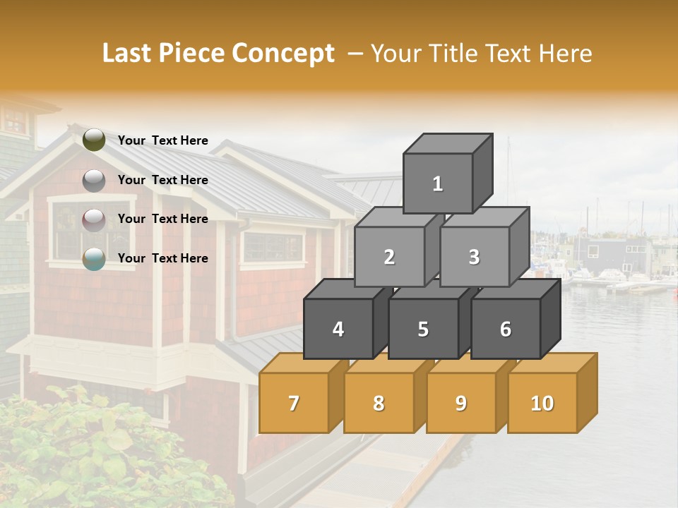 A Row Of Houses Sitting Next To A Body Of Water PowerPoint Template