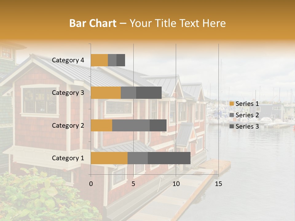 A Row Of Houses Sitting Next To A Body Of Water PowerPoint Template