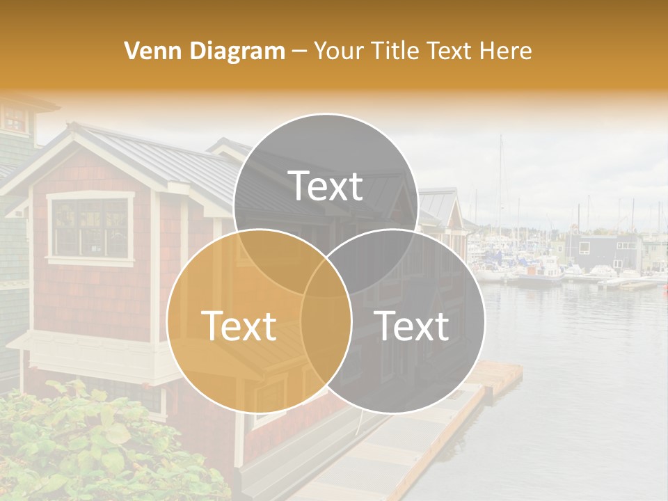 A Row Of Houses Sitting Next To A Body Of Water PowerPoint Template