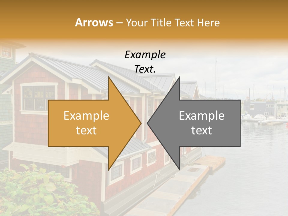 A Row Of Houses Sitting Next To A Body Of Water PowerPoint Template