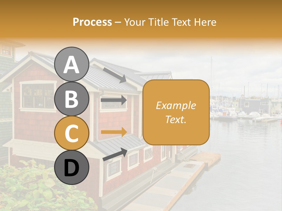 A Row Of Houses Sitting Next To A Body Of Water PowerPoint Template
