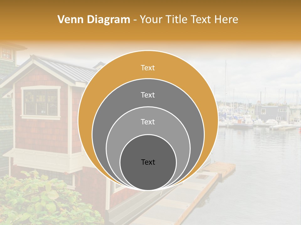 A Row Of Houses Sitting Next To A Body Of Water PowerPoint Template
