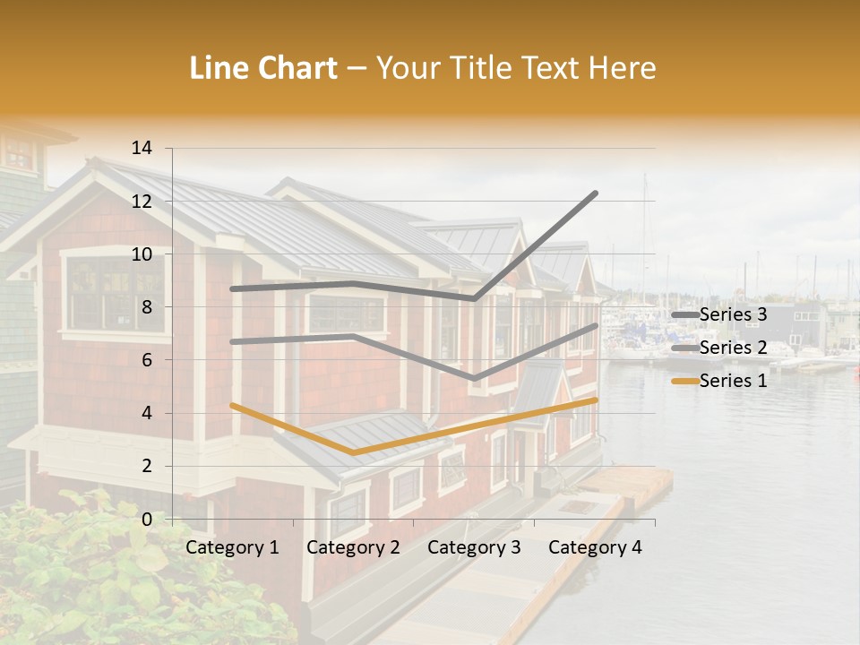 A Row Of Houses Sitting Next To A Body Of Water PowerPoint Template