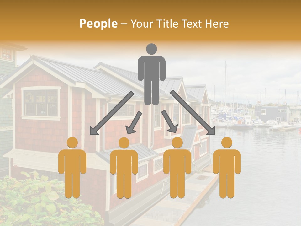 A Row Of Houses Sitting Next To A Body Of Water PowerPoint Template