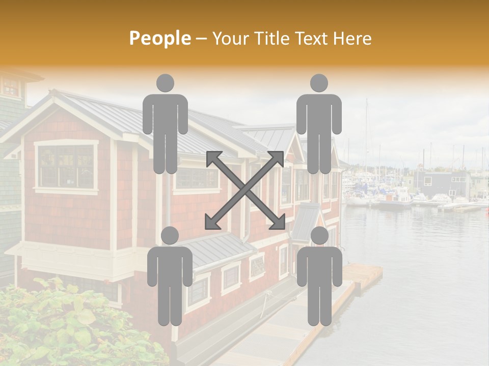 A Row Of Houses Sitting Next To A Body Of Water PowerPoint Template