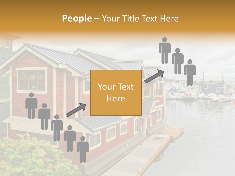 A Row Of Houses Sitting Next To A Body Of Water PowerPoint Template