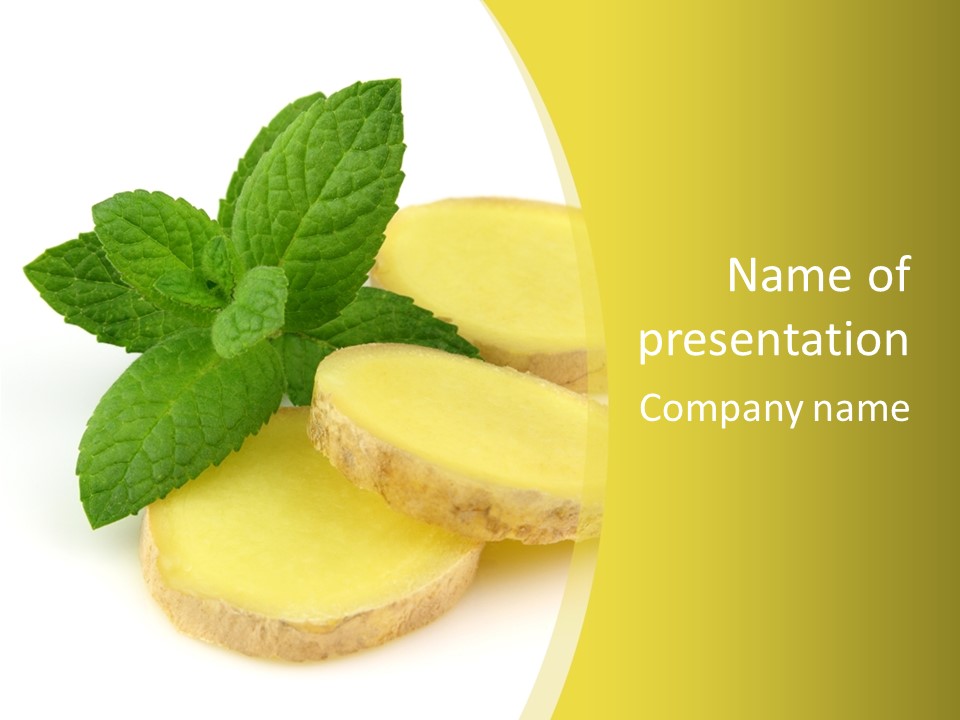 Slice Peppermint Nature PowerPoint Template