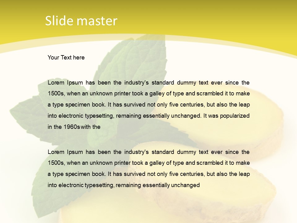 Slice Peppermint Nature PowerPoint Template