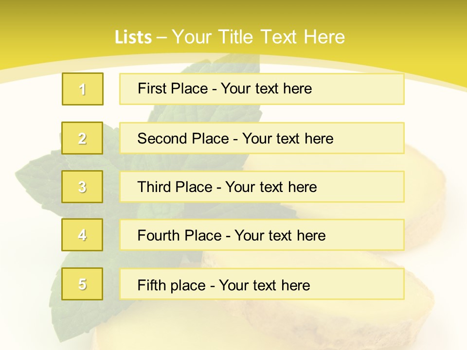 Slice Peppermint Nature PowerPoint Template