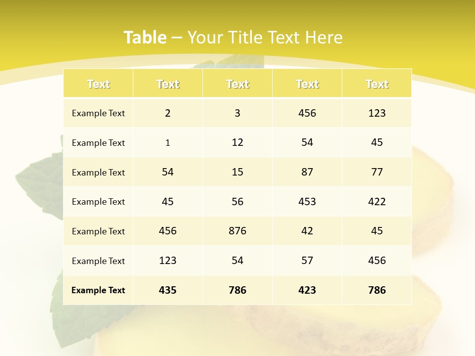 Slice Peppermint Nature PowerPoint Template