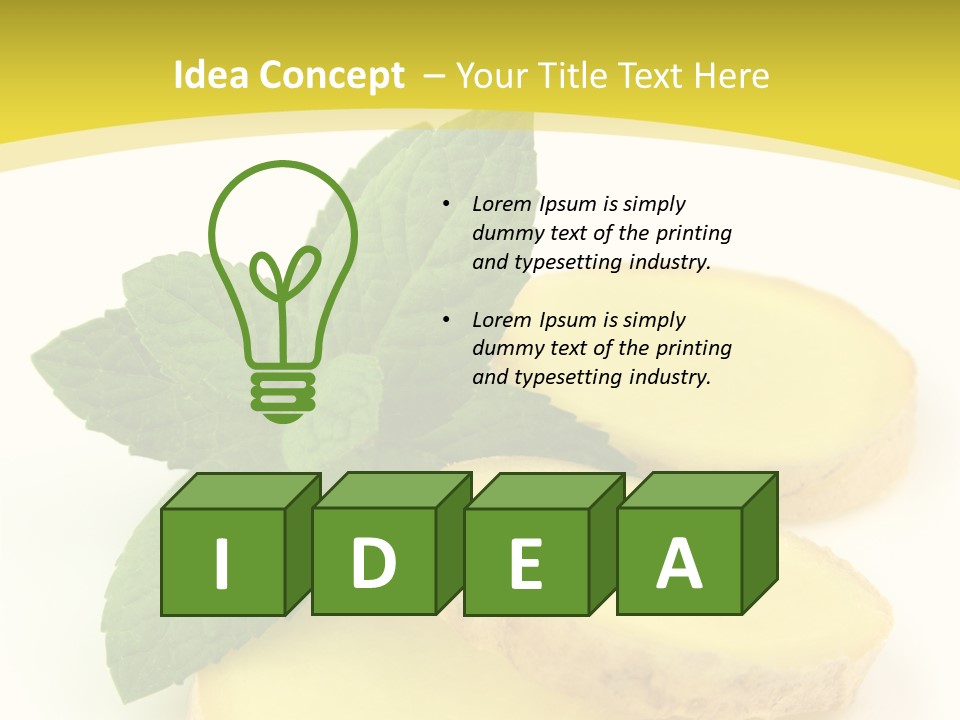 Slice Peppermint Nature PowerPoint Template