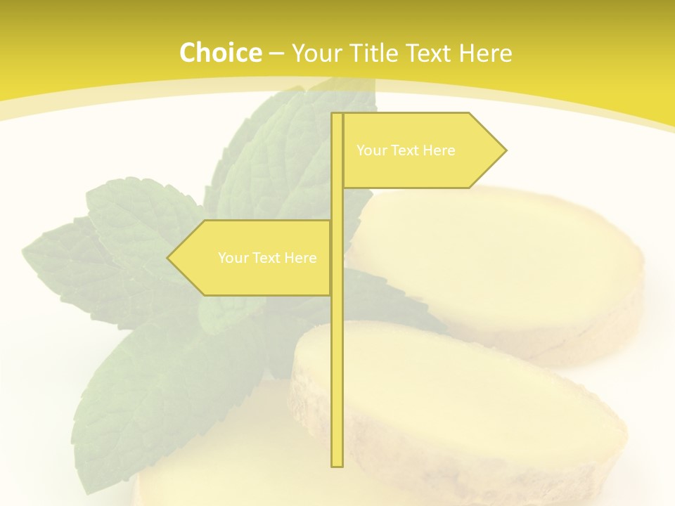 Slice Peppermint Nature PowerPoint Template