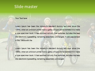 Bike Leisure Boy PowerPoint Template