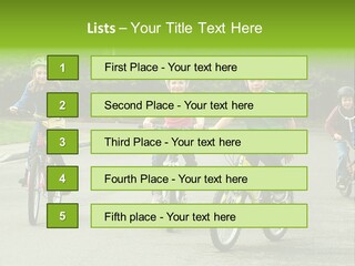 Bike Leisure Boy PowerPoint Template