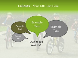 Bike Leisure Boy PowerPoint Template