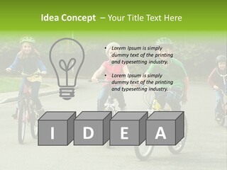Bike Leisure Boy PowerPoint Template