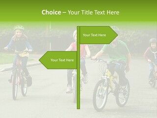 Bike Leisure Boy PowerPoint Template
