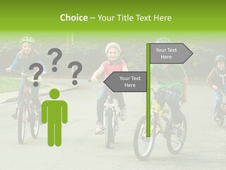 Bike Leisure Boy PowerPoint Template