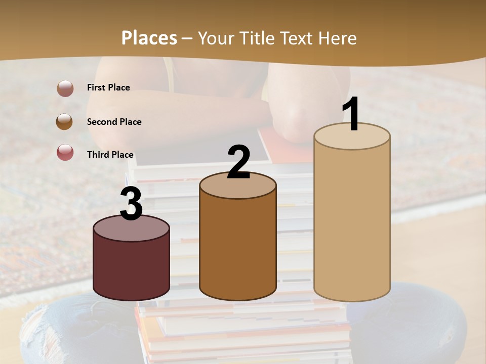 Training Textbooks Stack PowerPoint Template
