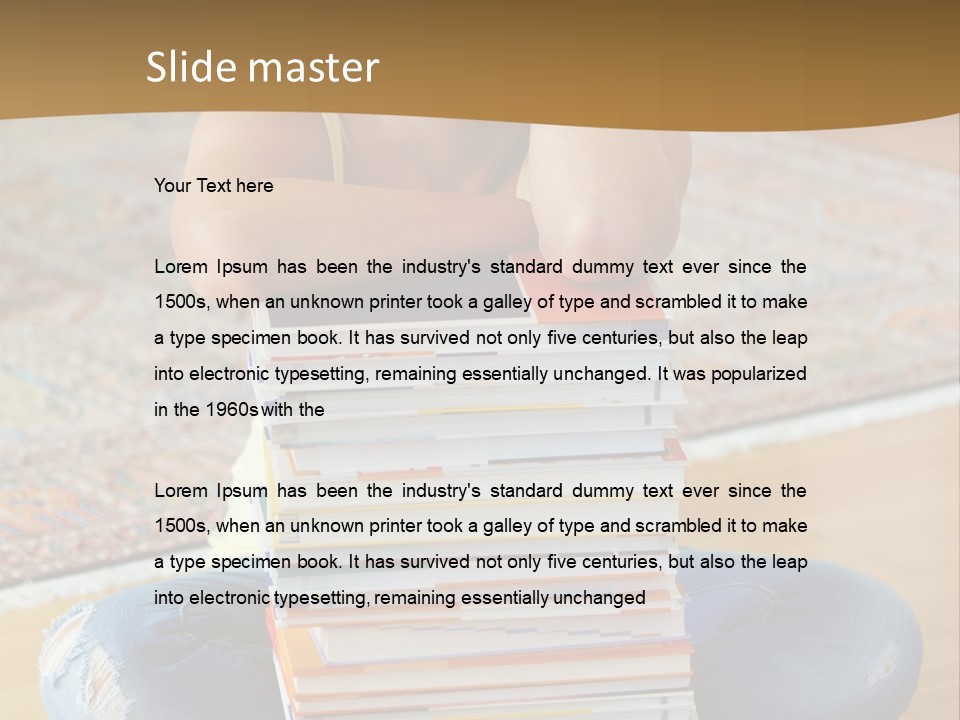 Training Textbooks Stack PowerPoint Template