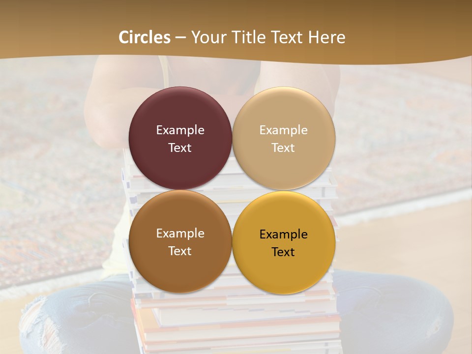 Training Textbooks Stack PowerPoint Template