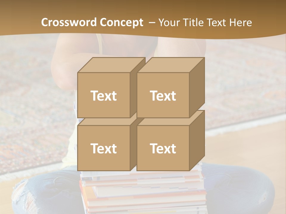 Training Textbooks Stack PowerPoint Template