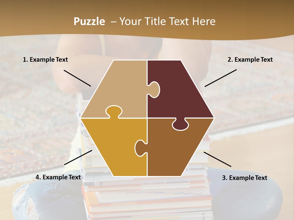Training Textbooks Stack PowerPoint Template