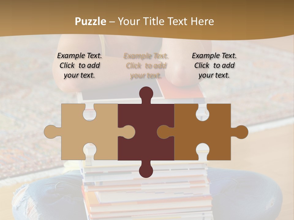 Training Textbooks Stack PowerPoint Template